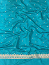 Banarasee Handloom Semi Silk Saree With Sona Rupa Zari Work & Border-Turquoise Blue