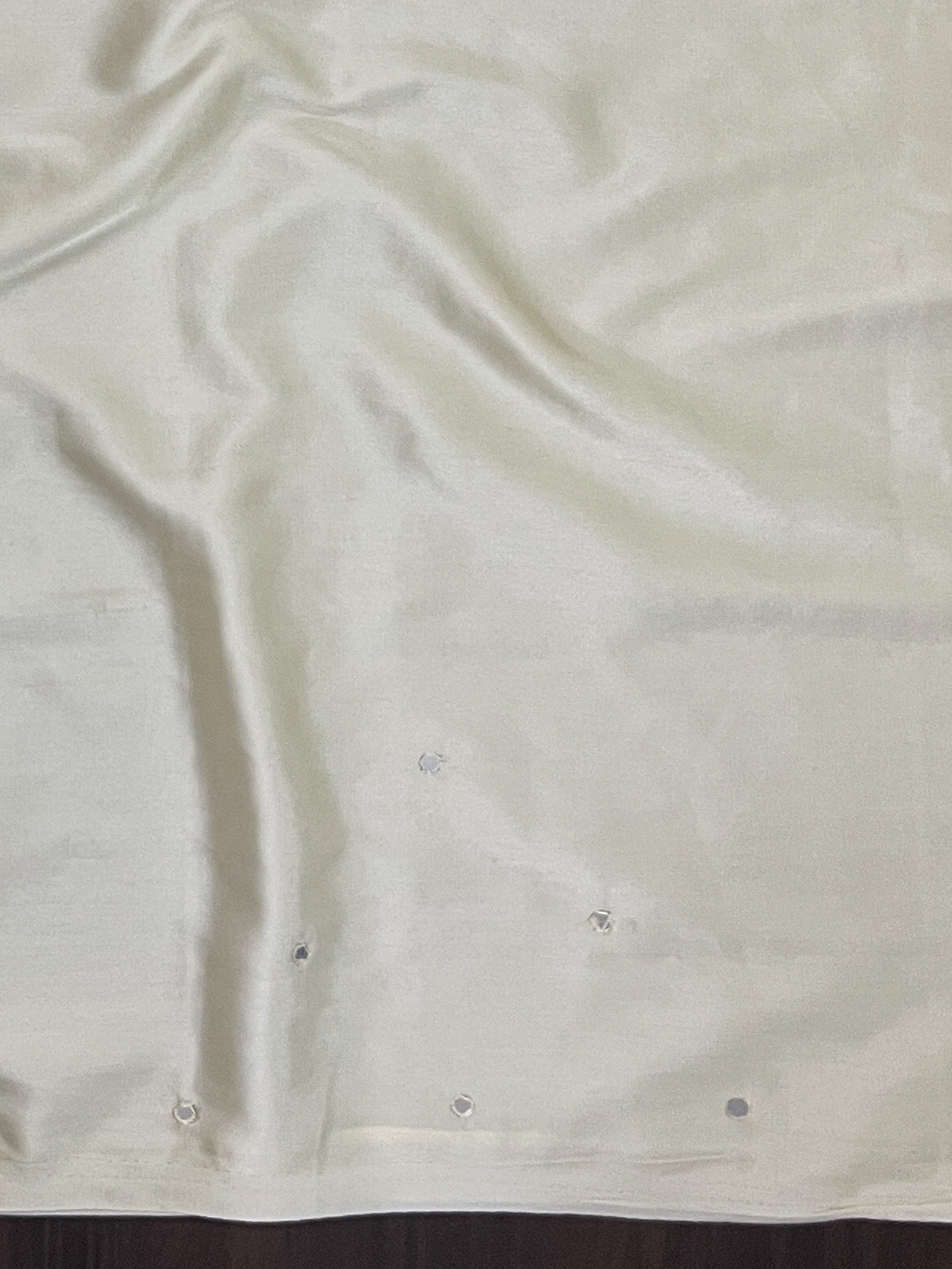 Banarasee Handloom Satin Hand Dyed Saree With Mirror Work-Light Yellow & Light Pink