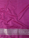 Banarasee Handwoven Faux Georgette Saree With Zigzag Pattern Zari Design Border & Lace-Multicolor