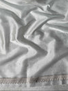 Banarasee Handloom Dupion Silk Saree With Zari Buta Work & Border-White