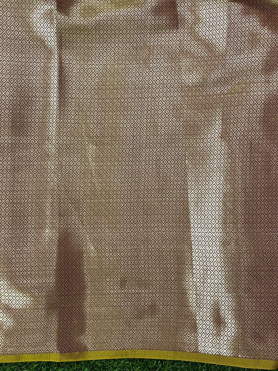 Banarasee Handloom Dual Tone Semi Silk Saree With Zari Buta Design & Floral Border-Mauve