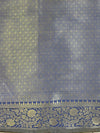 Banarasee Handloom Dual Shade Semi Silk Saree With Zari Buti Work & Floral Border-Blue