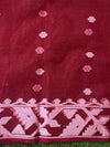 Banarasee Organza Saree With Resham Buta Design & Border-Maroon