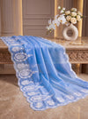 Banarasee Pure Organza Silk Saree With Floral Resham Embroidery-Light Blue