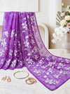 Banarasee Pure Organza Silk Saree With Resham & Zari Embroidery-Light Purple