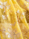 Banarasee Pure Organza Silk Saree With Resham & Zari Embroidery-Yellow