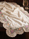 Banarasee Handloom Pure Tussar Silk Saree With Resham Embroidery-Cream
