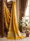 Banarasee Katan Silk Dupatta With Zari Woven Design-Mustard Yellow