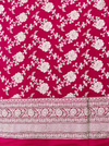 Banarasee Handwoven Georgette Saree With Zari Jaal Design & Border-Pink