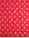 Banarasee Chanderi Cotton Stripes Salwar Kameez Fabric With Dupatta-Pink