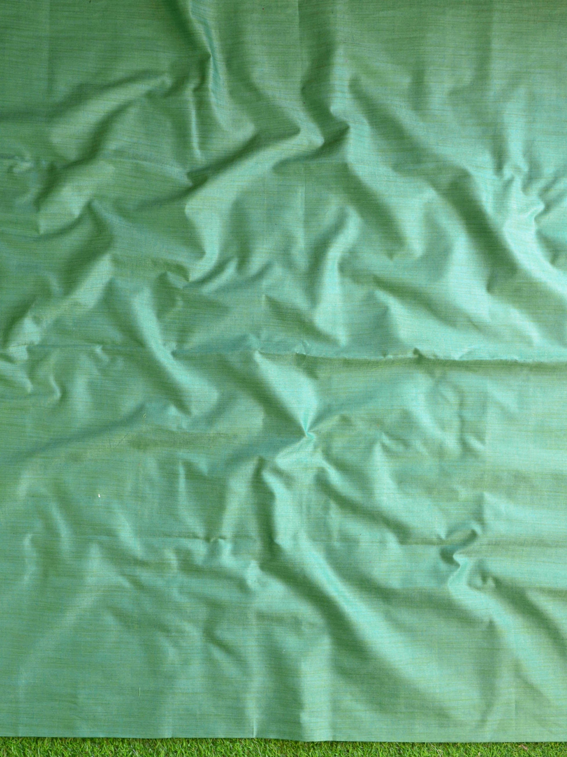 Banarasee Cotton Silk Zari Buta Work Salwar Kameez Fabric With Dupatta Set-Green