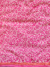 Banarasee Handloom Chanderi Bagru Block Printed Saree-Pink