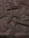 Banarasee Handwoven Shimmer Silk Saree With Lace-Black (Gold Tone)