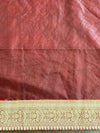 Banarasee Organza Mix Saree With Zari Buti Design & Border-Brown
