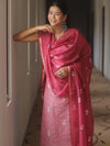 Banarasee Cotton Embroidered Salwar Kameez Fabric With Kota Check Dupatta Set-Mauve