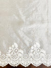 Banarasee Handwoven Organza Floral Embroidery Saree-White