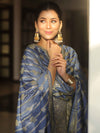 Banarasee Semi Katan Silk Salwar Kameez Fabric With Dupatta Zari Work-Grey