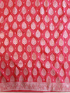 Banarasee Chanderi Cotton Kameez Zari Buti Fabric With Digital Print Dupatta-Pink