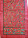 Banarasee Chanderi Cotton Kameez Zari Buti Fabric With Digital Print Dupatta-Pink