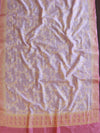 Banarasee Chanderi Cotton Shaded Salwar Kameez Fabric With Dupatta-Pink