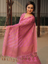 Banarasee Soft Cotton Ghichha Work Salwar Kameez Fabric With Dupatta-Pink