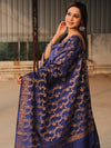 Banarasee Salwar Kameez Semi Katan Silk Fabric With Zari Work-Blue