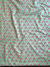 Handloom Block Printed Cotton Silk Salwar Kameez Dupatta Set-Light Green