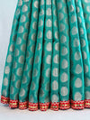 Banarasee Handloom Chanderi Cotton Saree With Buta Besign & Lace-Light Green