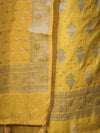 Banarasee Faux Georgette Zari Work Salwar Kameez Fabric With Dupatta Set-Yellow