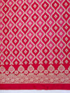 Banarasee Dual Color Katan Silk Zari Work Salwar Kameez Fabric With Dupatta Set-Red & Pink