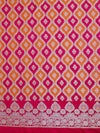 Banarasee Dual Color Katan Silk Zari Work Salwar Kameez Fabric With Dupatta Set-Pink & Orange