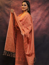 Banarasee Soft Cotton Ghichha Work Salwar Kameez Fabric With Dupatta-Peach