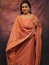 Banarasee Soft Cotton Ghichha Work Salwar Kameez Fabric With Dupatta-Peach