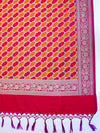 Banarasee Dual Color Katan Silk Zari Work Salwar Kameez Fabric With Dupatta Set-Pink & Orange