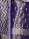 Banarasee Tissue Zari Work Salwar Kameez Fabric With Dupatta Set-Lilac