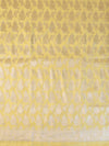 Banarasee Silver Zari Jaal Salwar Kameez With Embroidered Dupatta-Yellow