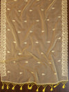 Banarasee Silver Zari Jaal Salwar Kameez With Embroidered Dupatta-Yellow