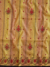 Banarasee Chanderi Cotton Embroidered Salwar Kameez With Dupatta Set-Yellow