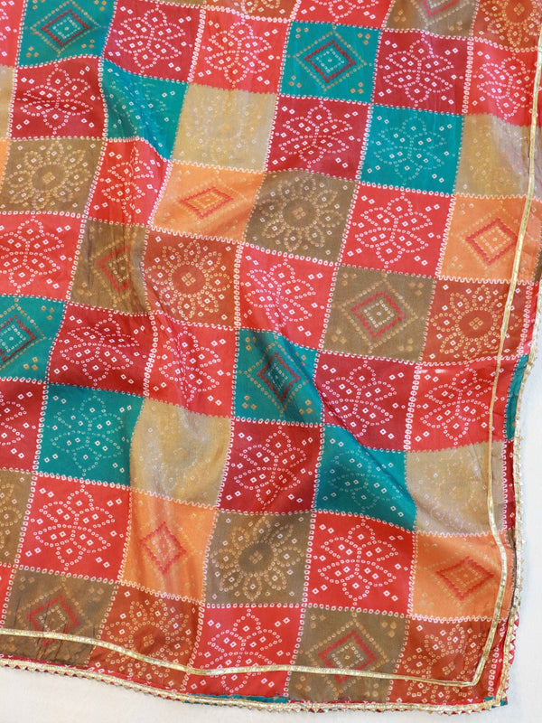 Banarasee Brocade Salwar Kameez Fabric With Art Silk Dupatta-Maroon & Multicolor