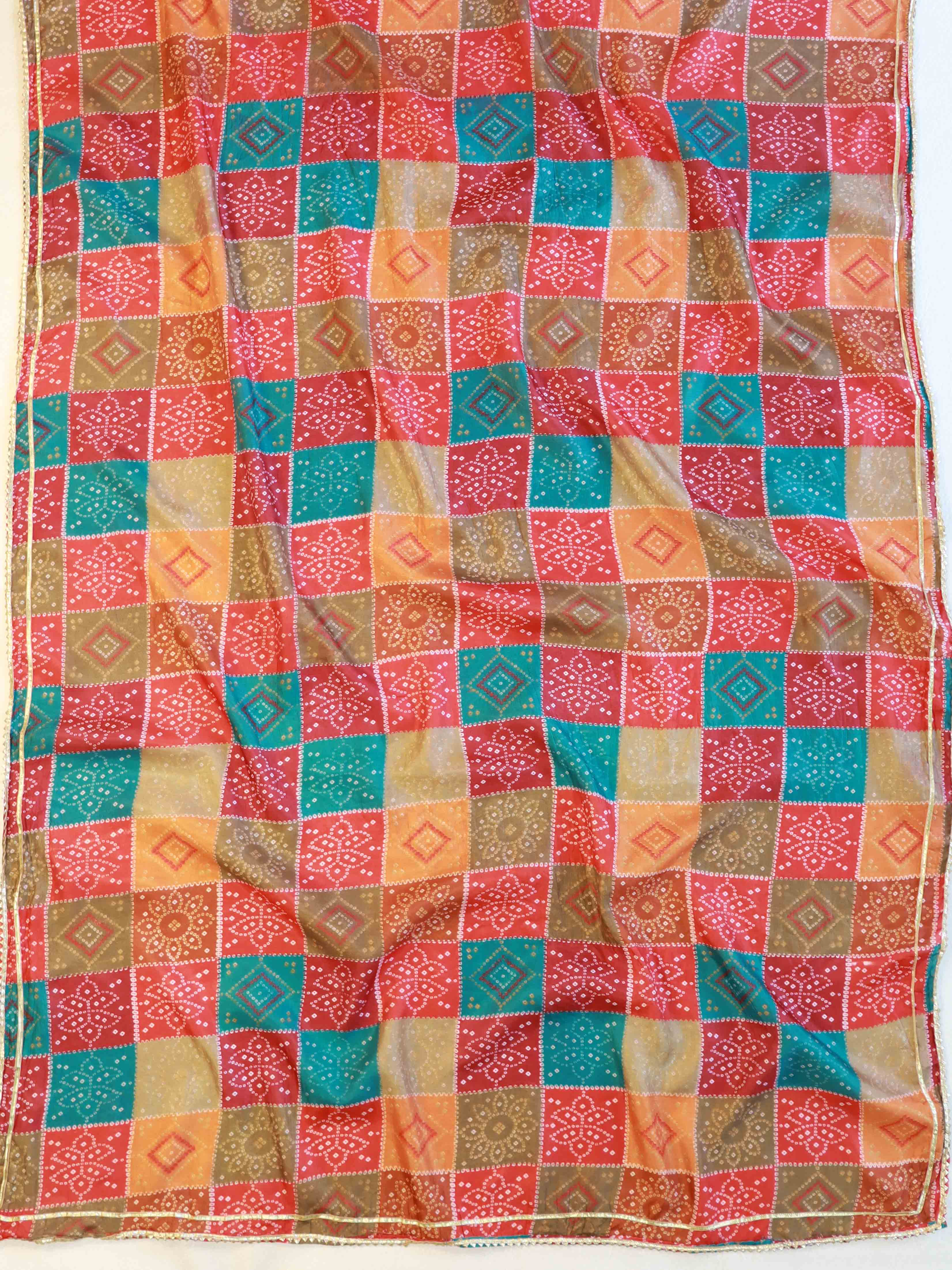Banarasee Brocade Salwar Kameez Fabric With Art Silk Dupatta-Maroon & Multicolor