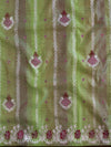 Banarasee Chanderi Cotton Embroidered Salwar Kameez With Dupatta Set-Green