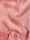 Banarasee Pure Organza Silk Saree With Floral Resham Embroidery-Peach