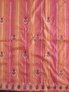 Banarasee Chanderi Cotton Embroidered Salwar Kameez With Dupatta Set-Peach