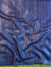 Bhagalpur Pure Handloom Tussar Silk Saree With Block Print Design-Blue & Beige
