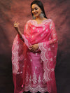 Banarasee Organza Resham Work Salwar Kameez Fabric With Dupatta-Pink