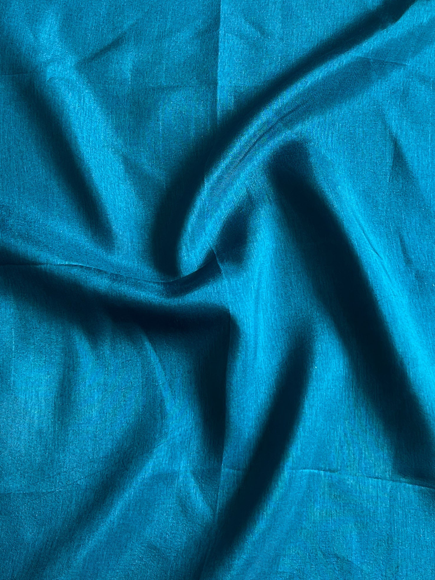 Banarasee Semi Silk Hand-dyed Shibori Work Saree-White & Blue