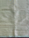 Banarasee Organza Mix Saree With Silver Zari-Green