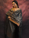 Banarasee Salwar Kameez Semi Katan Silk Fabric With Zari Work-Grey