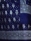 Banarasee Faux Georgette Zari Work Salwar Kameez Fabric With Dupatta Set-Blue
