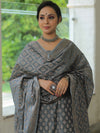 Banarasee Salwar Kameez Cotton Silk Resham Buti Woven Fabric-Grey
